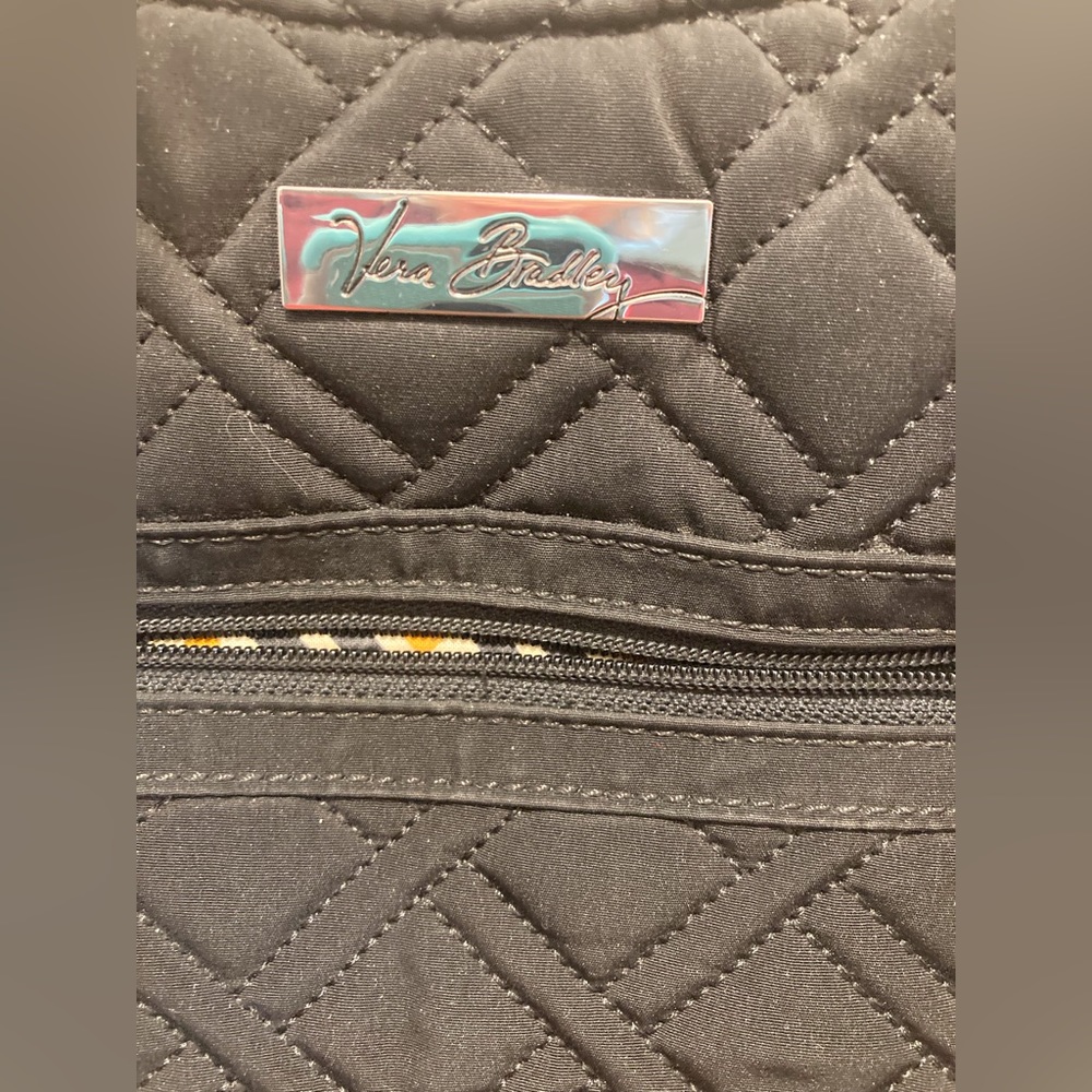 Vera Bradley Black Microfiber Multi Section Bag - image 8